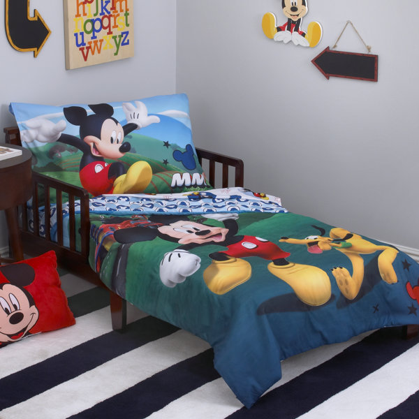 Disney Mickey Mouse Playhouse Reversible People Toddler Bedding Set